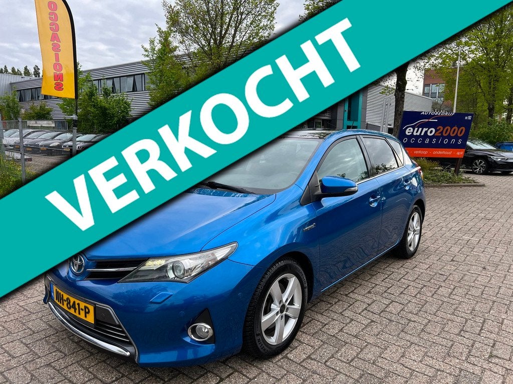 Toyota Auris 1.8 Hybrid Executive - PANORAMA - NIEUWE APK !, Euro 5, Gebruikt, Zwart, 4 cilinders