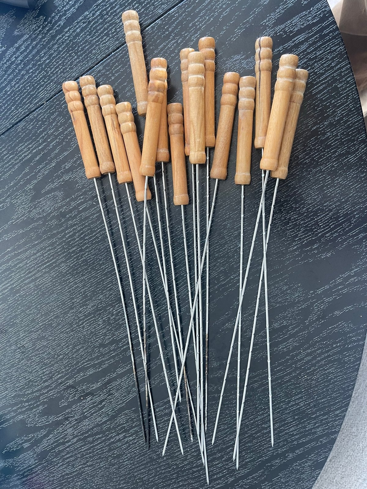 16 stuks BBQ Spiezen met Houten Handvat, Hout, Ophalen of Verzenden, Bruin, Overige typen
