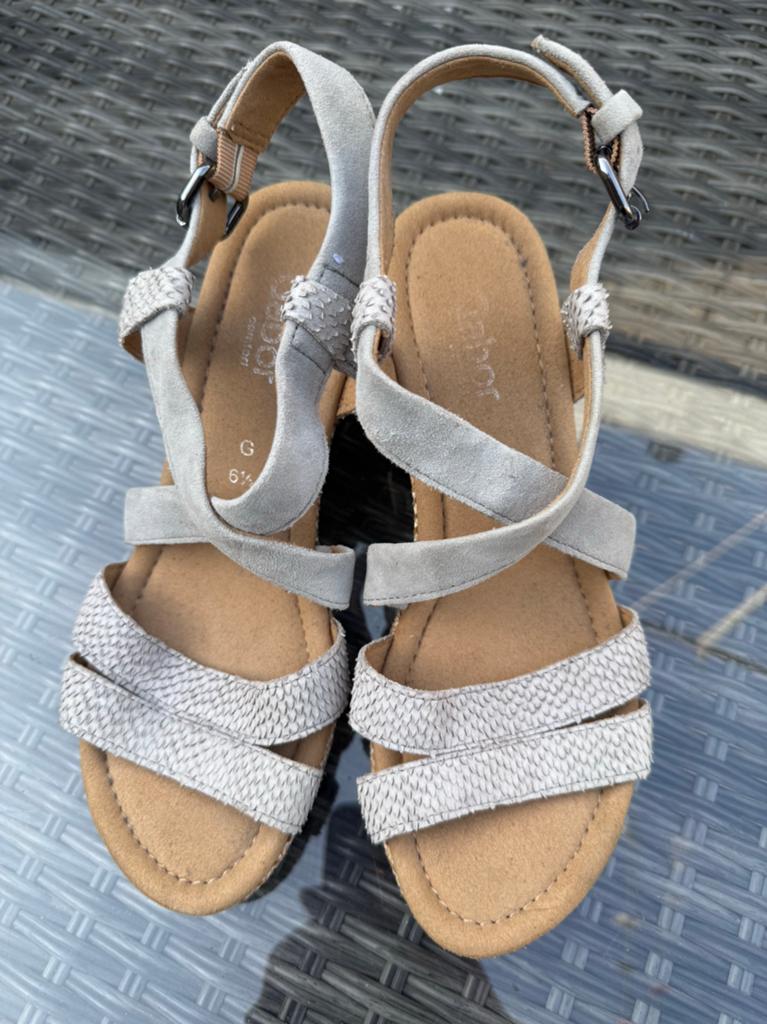 Gabor * leuke espadrilles ( maat 6,5=40) G, Verzenden, Grijs, Sandalen of Muiltjes