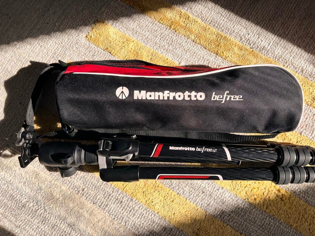 Manfrotto Befree GT Carbon Fiber Statief M-lock, Zo goed als nieuw, 150 tot 175 cm, Met balhoofd, Ophalen of Verzenden