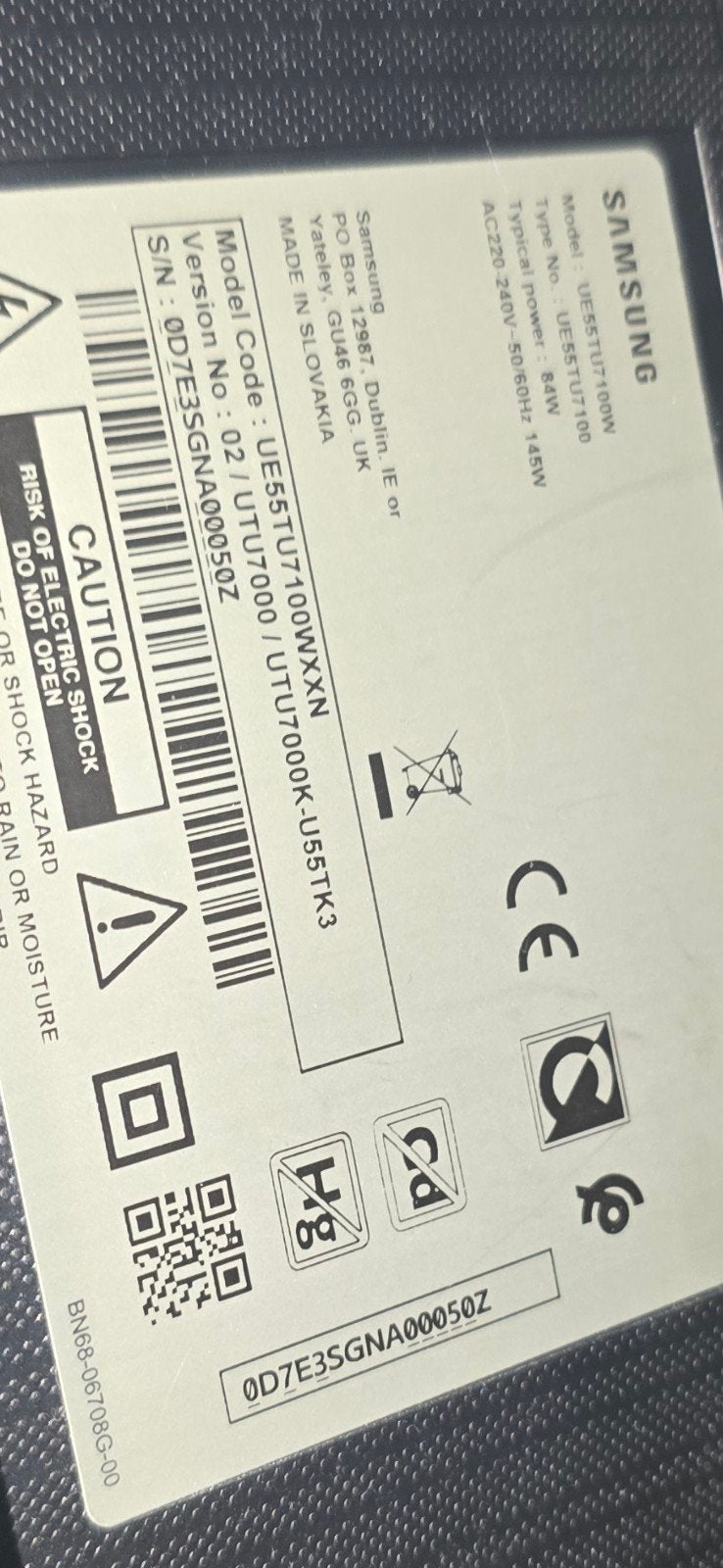 Foto 3 van defecte samsung smart tv scherm 4K LED 55inch