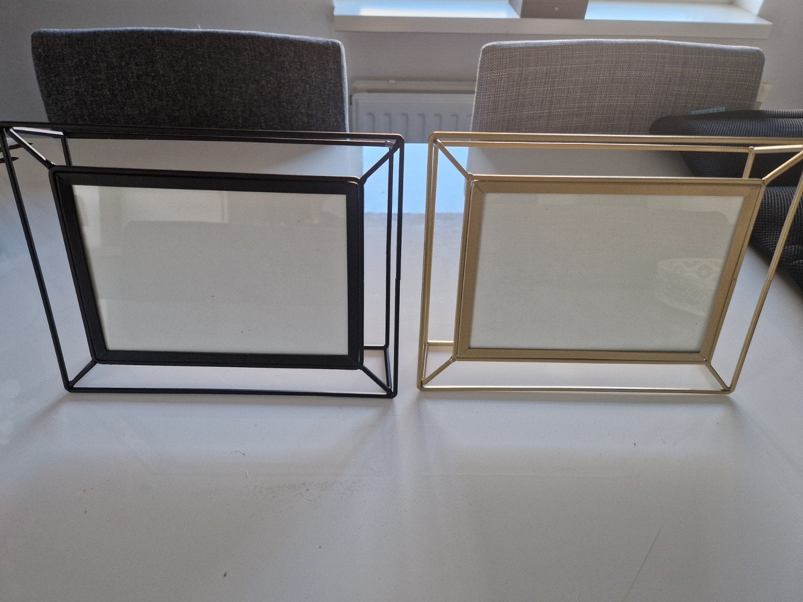 Fotolijstjes wit zwart goud, Ophalen, Zo goed als nieuw, Standaard fotolijst