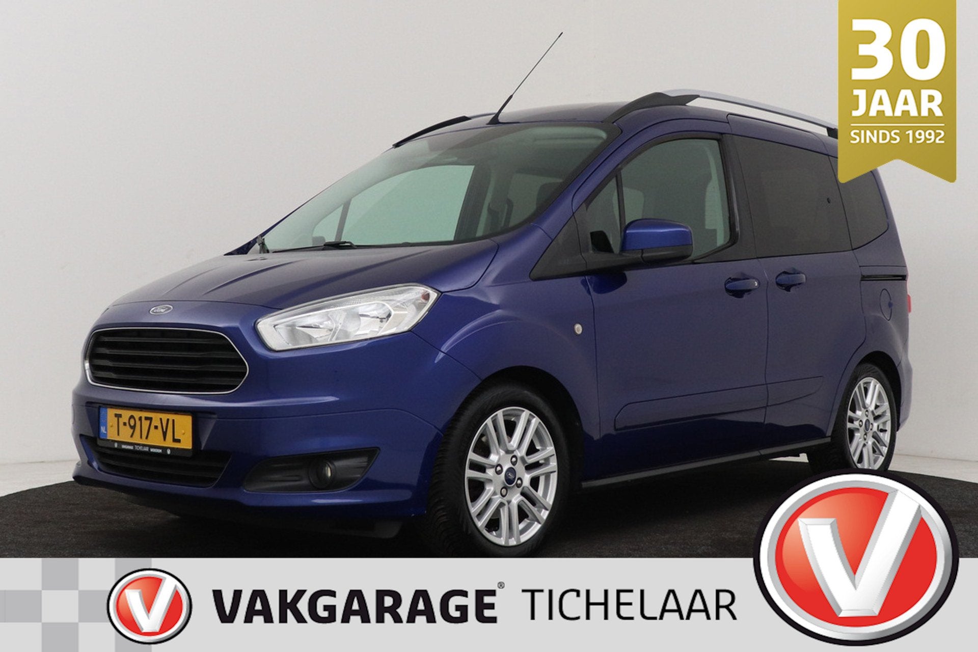 Ford Tourneo Courier 1.0 Titanium | Trekhaak | Climate Contr, Voorwielaandrijving, Gebruikt, Automatische klimaatregeling, Blauw