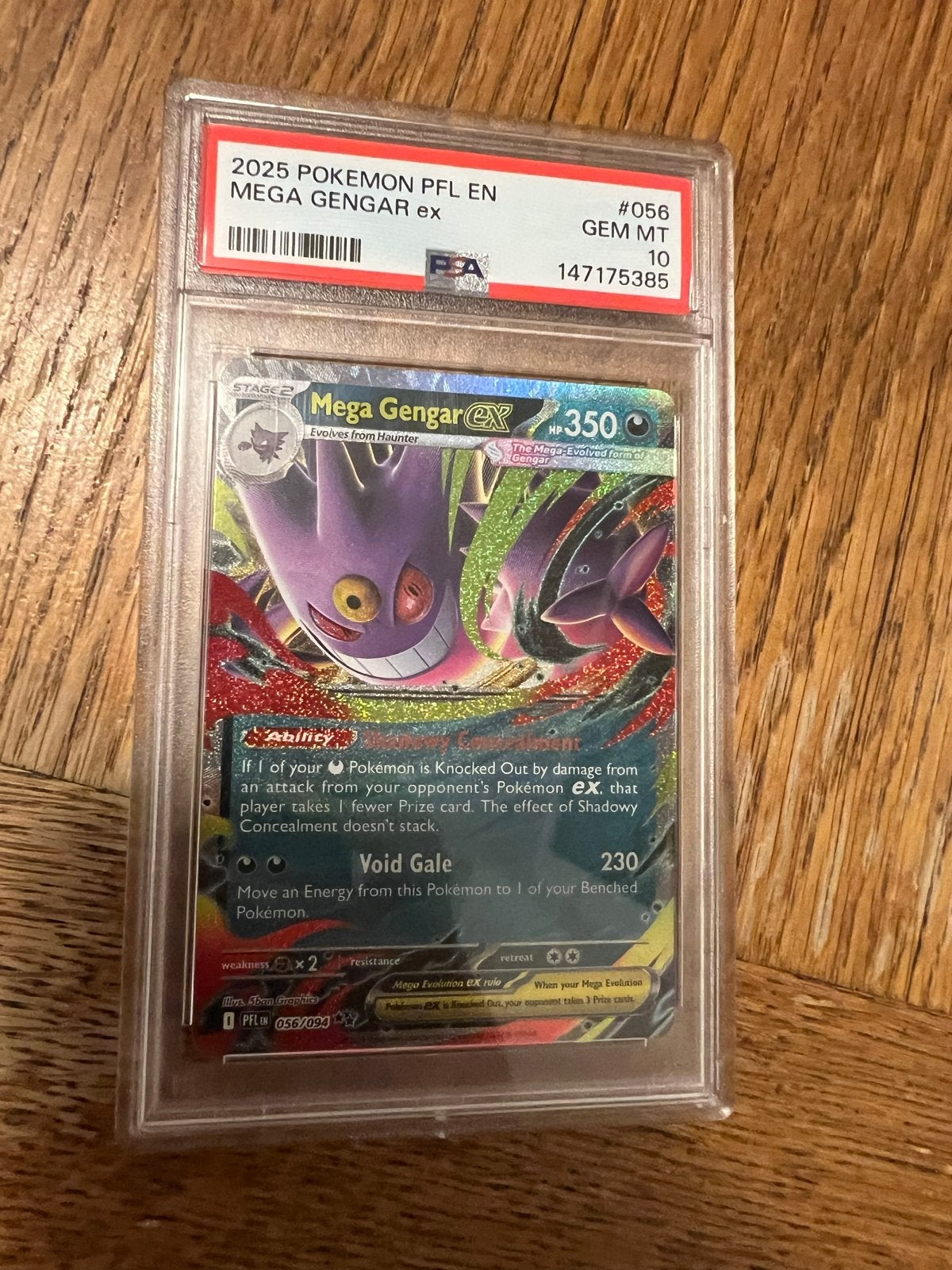 Mega Gengar ex #056 PSA 10 Gem Mint Pokémon Kaart, Ophalen of Verzenden, Nieuw, Losse kaart, Foil