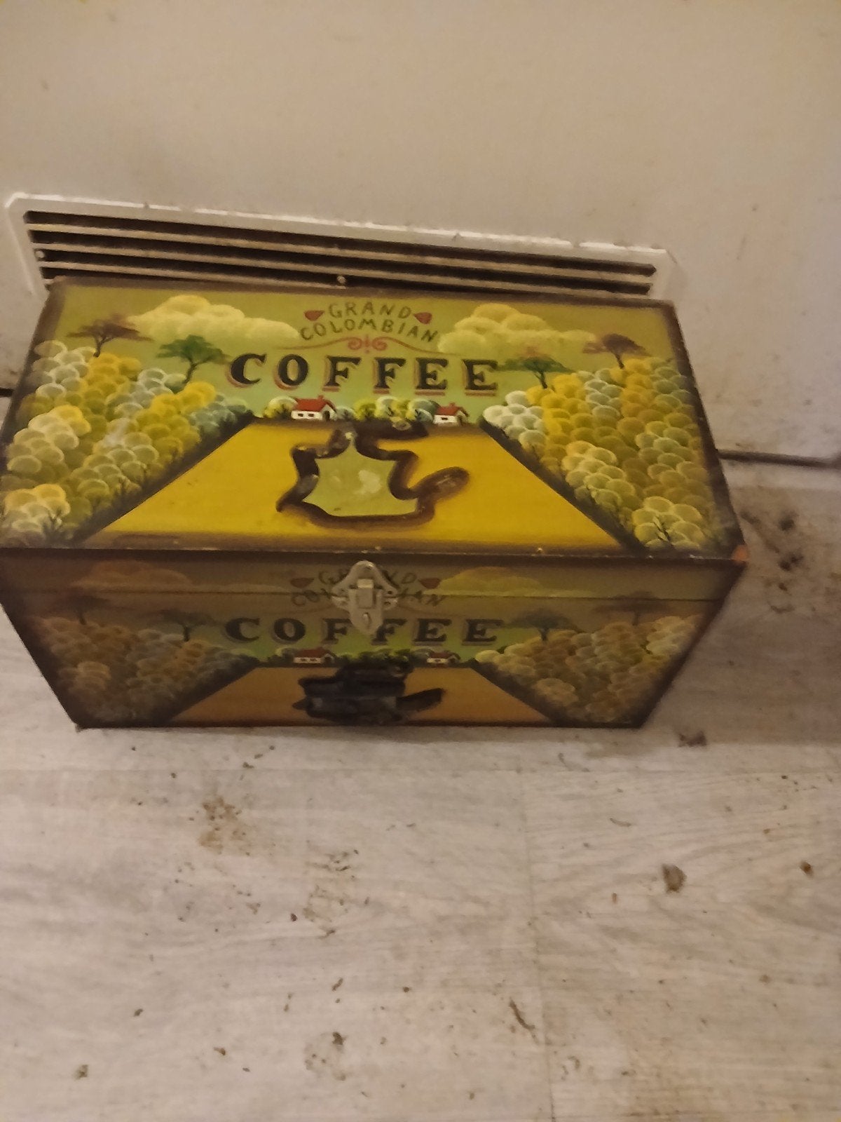 Vintage Grand Colombian Coffee houten kist, Ophalen of Verzenden
