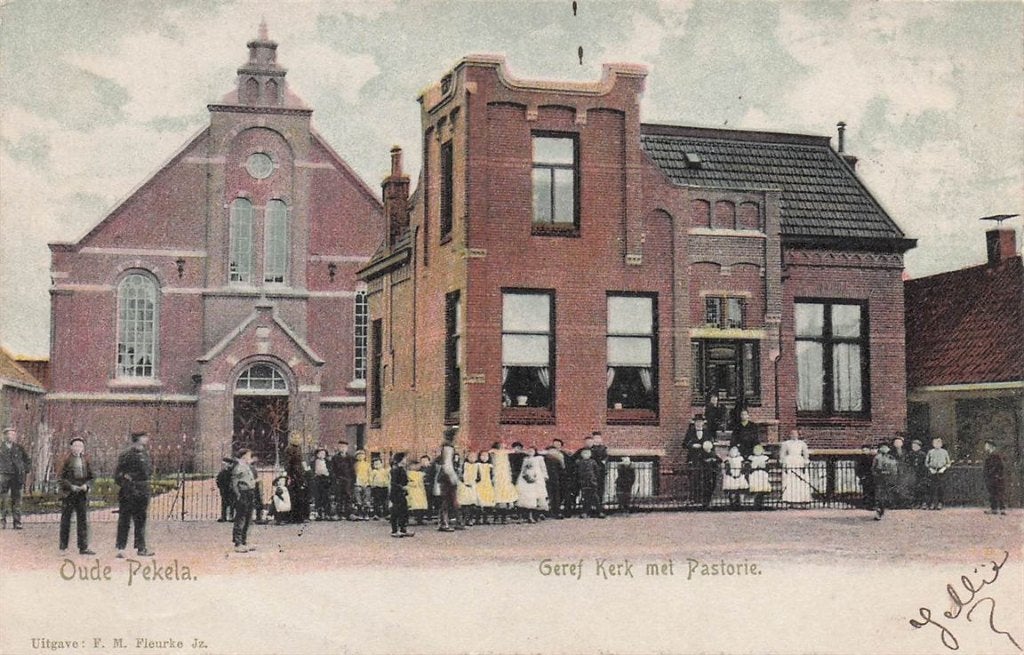 702-399-027 Oude Pekela Geref Kerk Met Pastorie, Verzenden, Voor 1920, Groningen