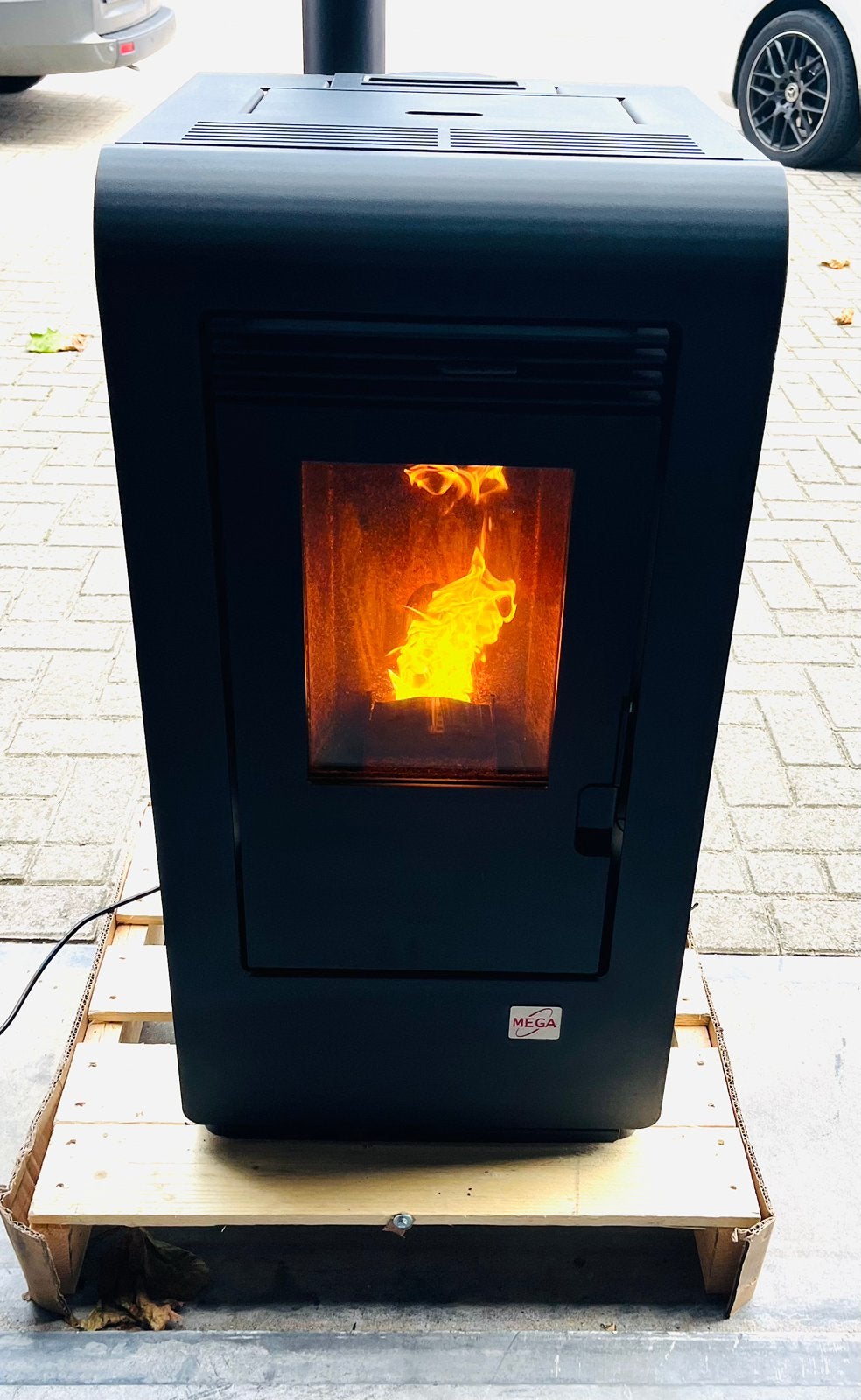 Mega pro Pelletkachel 8kw geheel nagekeken met weinig uren, Ophalen, Overige brandstoffen, Zo goed als nieuw, Pelletkachel