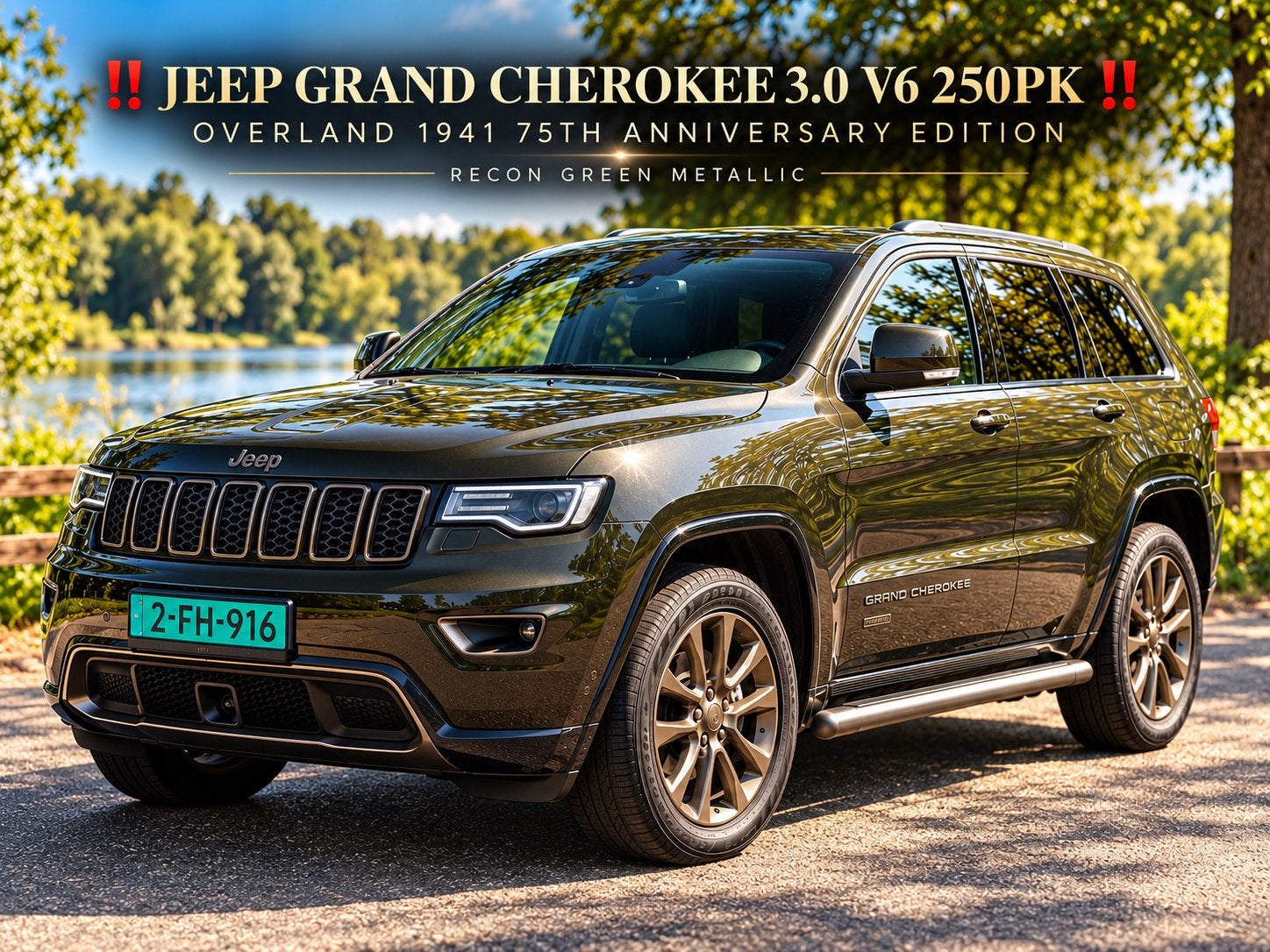 Jeep Grand Cherokee 3.0 V6 250PK Overland 75th Anniversary, Auto's, Automaat, Leder, Bedrijf, Vierwielaandrijving