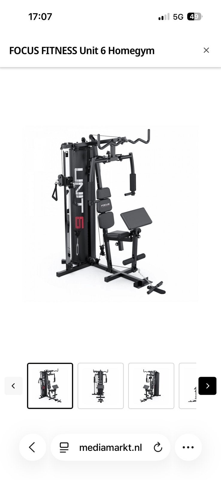 Focus fitness unit 6 kracht station, Sport en Fitness, Ophalen of Verzenden, Zo goed als nieuw, Overige typen
