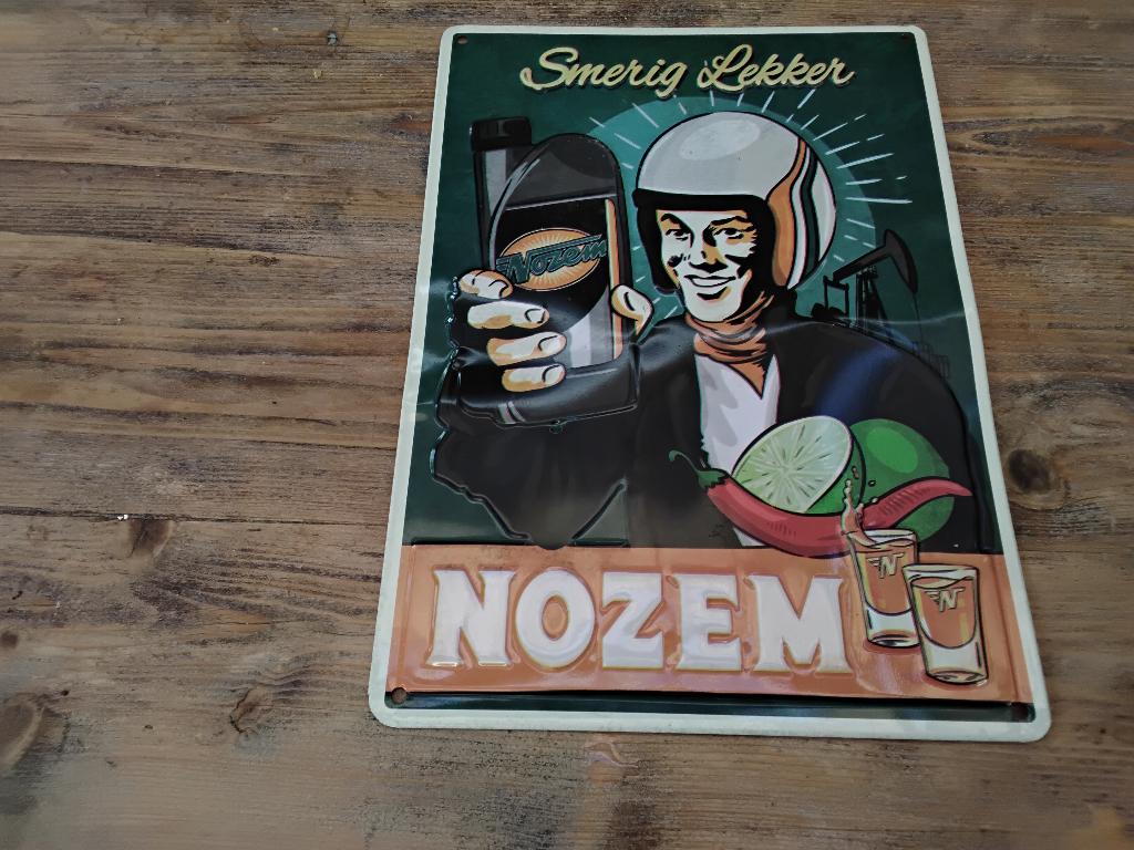 Nozem(Smerig Lekker) reclamebordje, Verzamelen, Ophalen of Verzenden, Zo goed als nieuw, Reclamebord