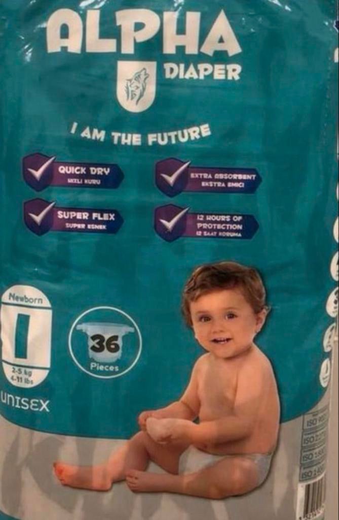 Alpha Newborn Luiers Maat 1 (2-5 kg) - 144 stuks, Kinderen en Baby's, Badjes en Verzorging, Ophalen of Verzenden, Nieuw