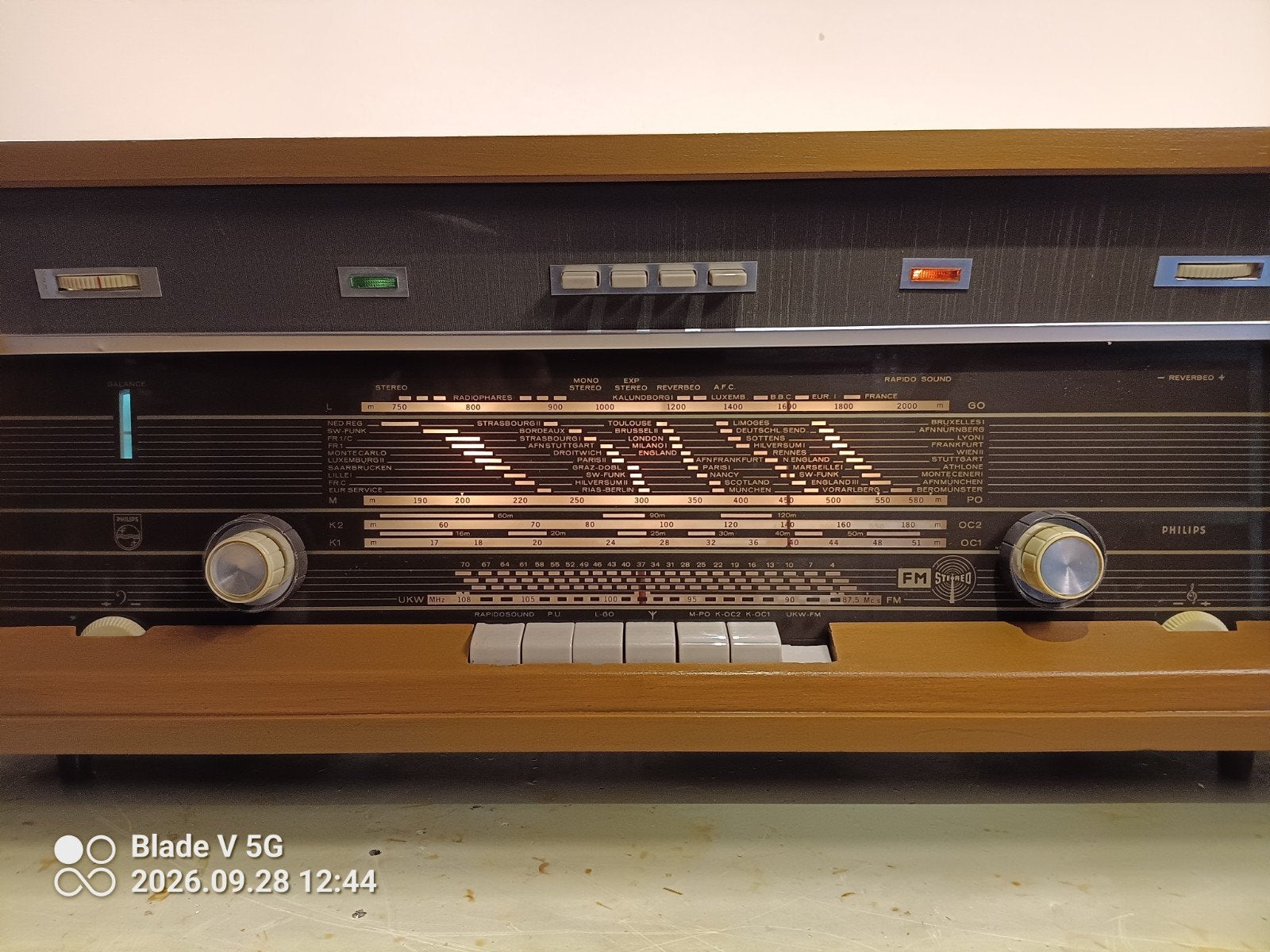 Philips B7X44A buizenradio, volledig gereviseerd, Ophalen, Refurbished, Radio