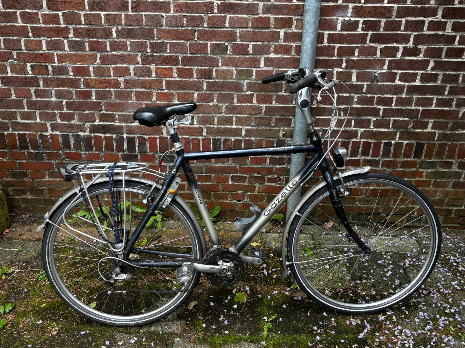 Nette Gazelle herenfiets - trapt door in hoge versnellingen, Ophalen, Gebruikt, Velgrem, Versnellingen