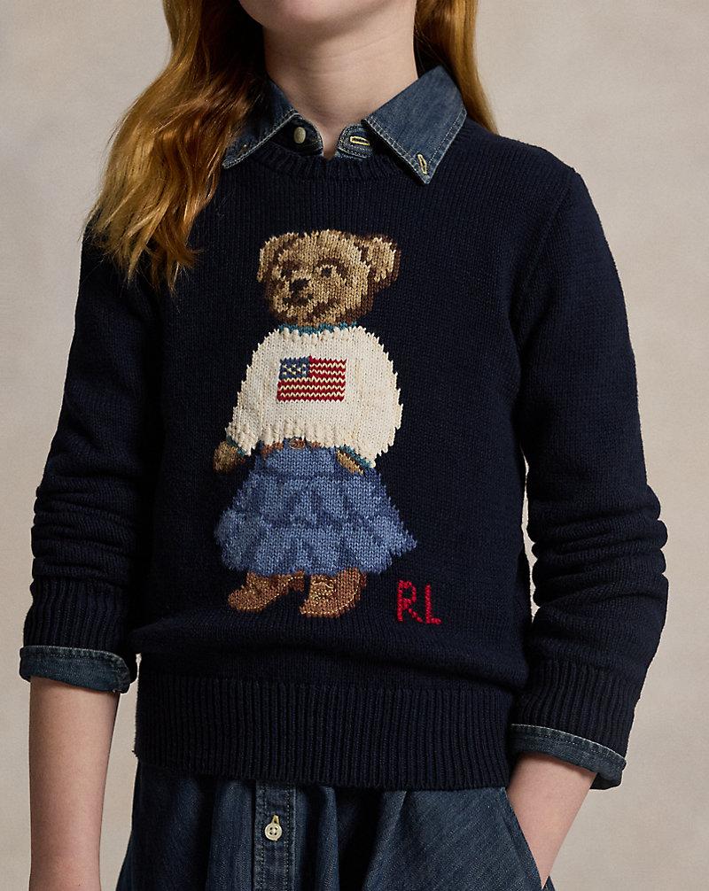 Ralph Lauren trui met beer maat 6X (120 cm), Gebruikt, Trui of Vest, Ralph Lauren, Verzenden