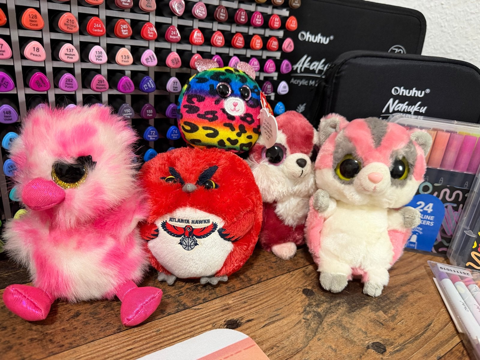 Leuke knuffels: flamingo, uil, eekhoorn en meer!, Overige merken, Overige karakters, Overige typen, Ophalen of Verzenden