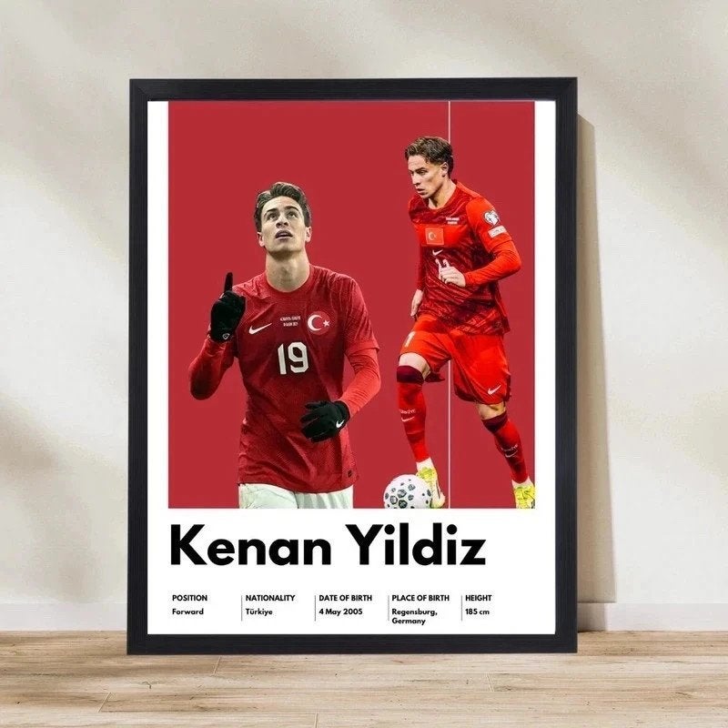 Kenan Yildiz poster A4 met lijst te koop, Ophalen of Verzenden