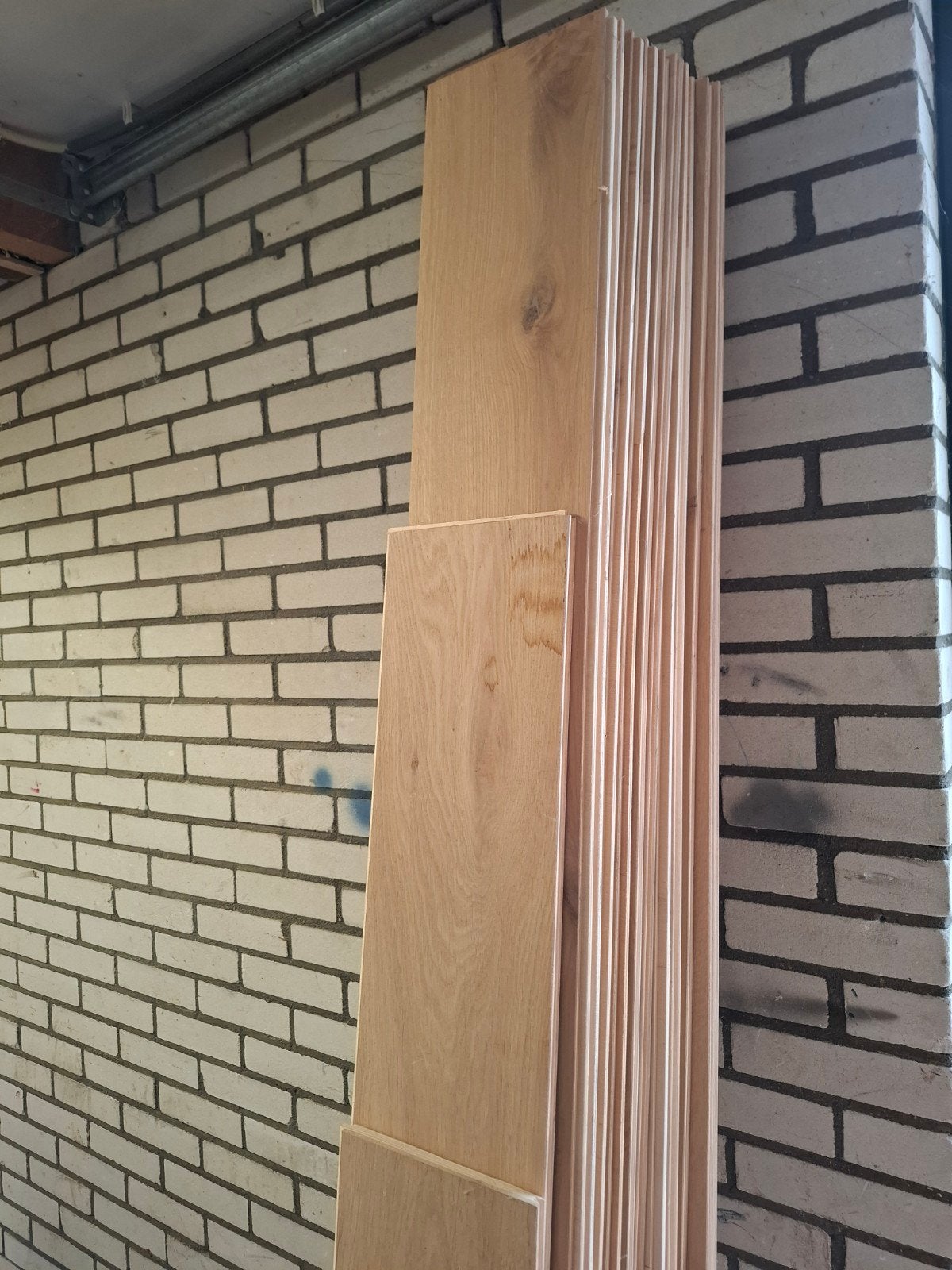 Eiken lamelparket 5 m2 met reststukken, Ophalen, Nieuw, 10 tot 30 cm, Hout