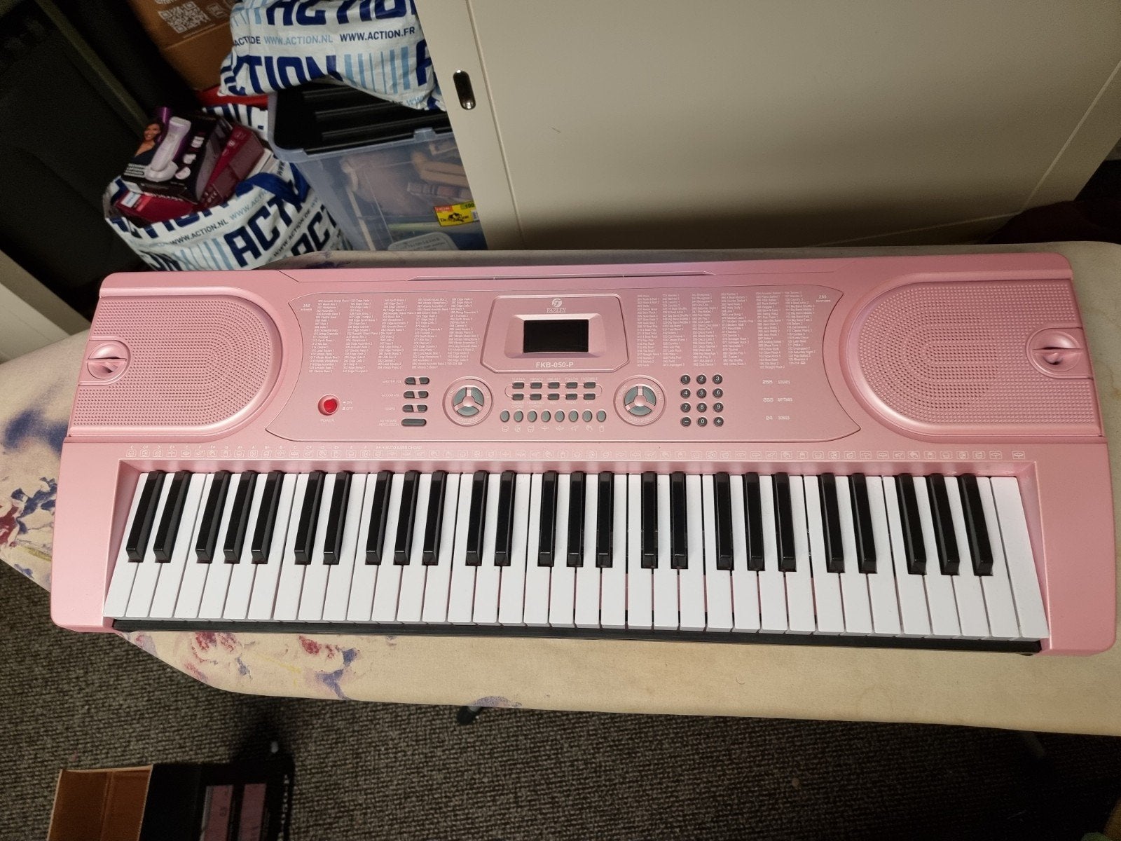 Fazley keyboard roze, Ophalen, Zo goed als nieuw, 61 toetsen, Overige merken