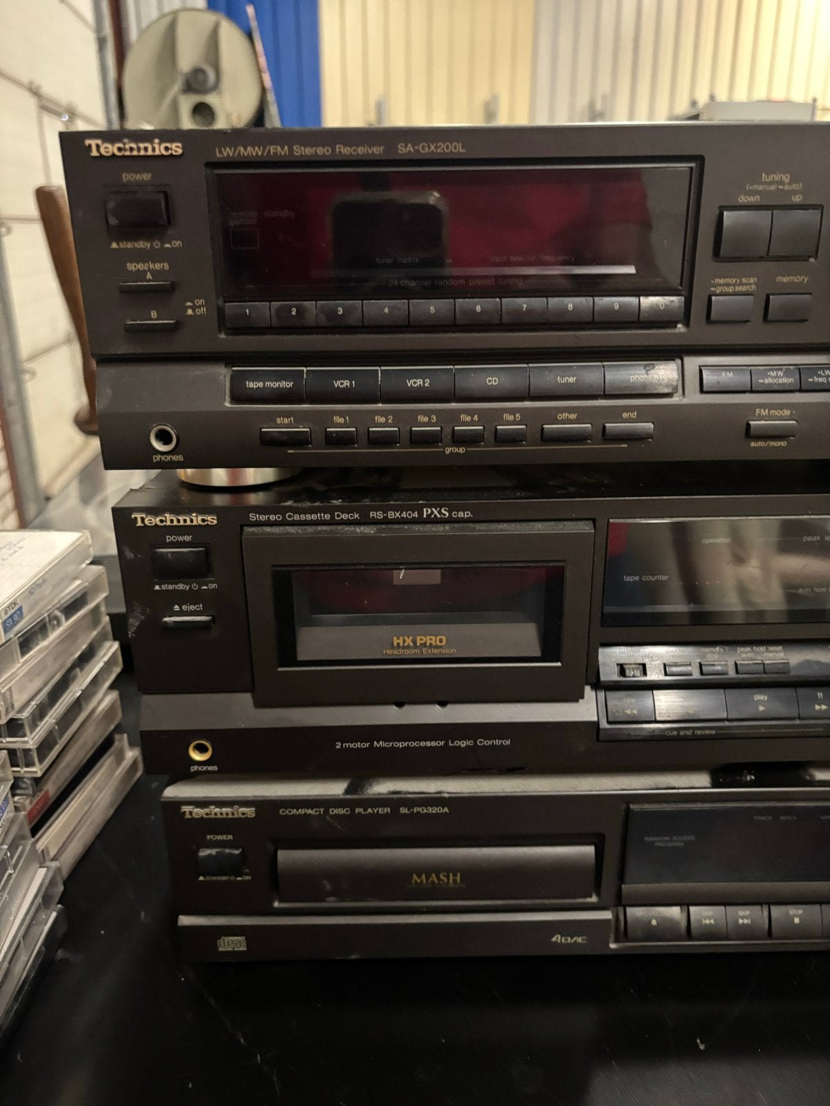 Technics Stereo Set met Platenspeler, Cassettedeck, CD-spele, Audio, Tv en Foto, Stereo-sets, Gebruikt, Cassettedeck, Losse componenten