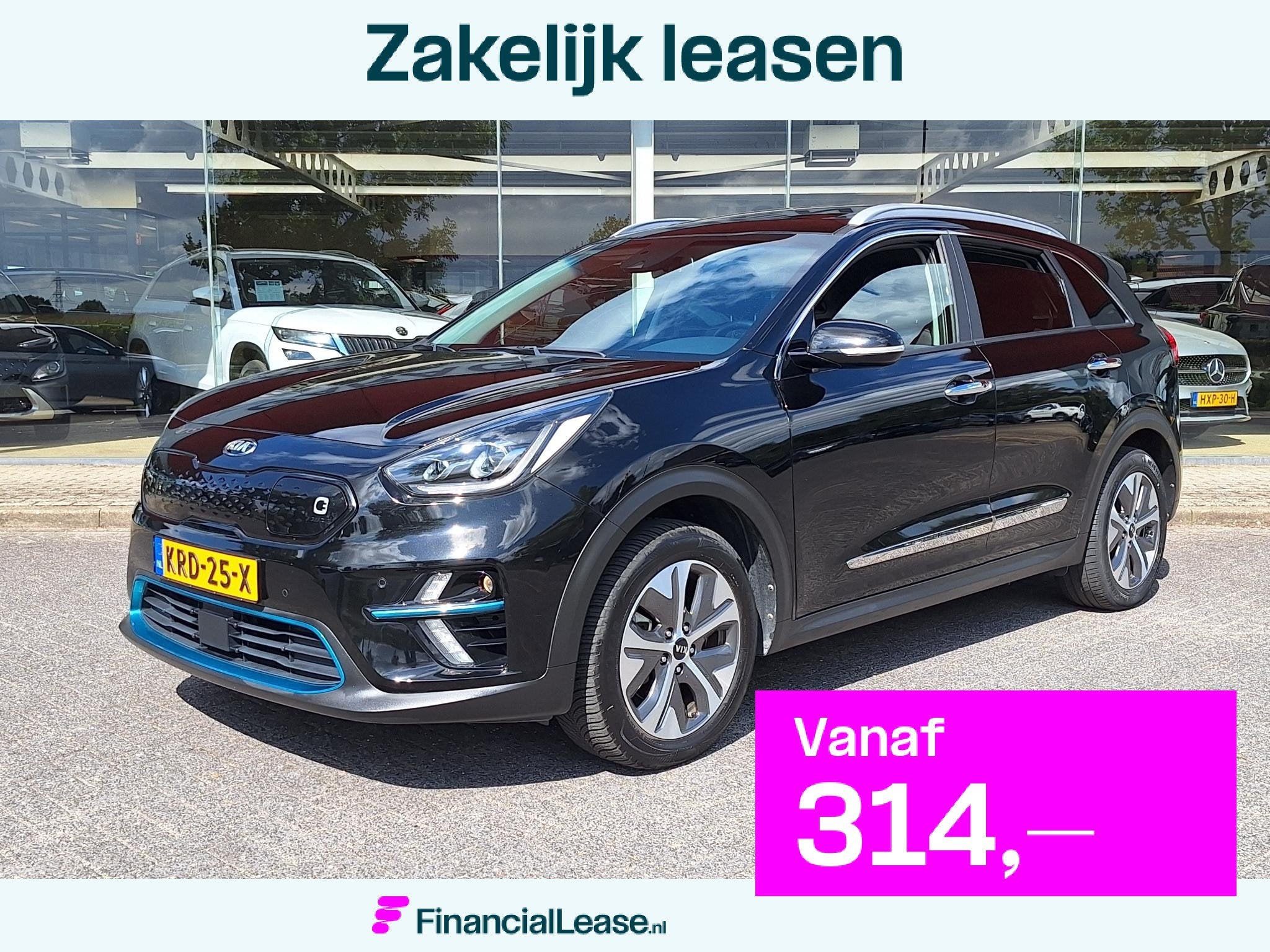 Kia e-Niro ExecutiveLine Sky 64 kWh | SOH: 95.8% | 3 Fase |, Gebruikt, 1712 kg, Zwart, Leder