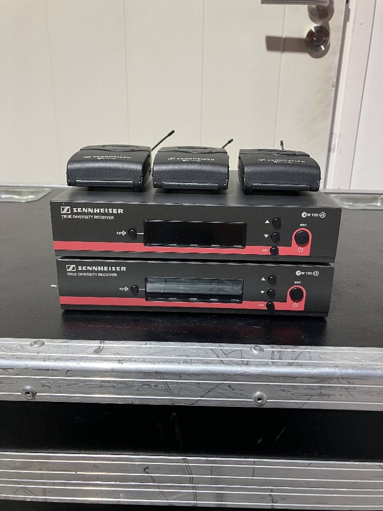 Sennheiser EW100 G3 ontvangers + beltpacks B-band 626-668MHZ, Muziek en Instrumenten, Ophalen of Verzenden, Zo goed als nieuw