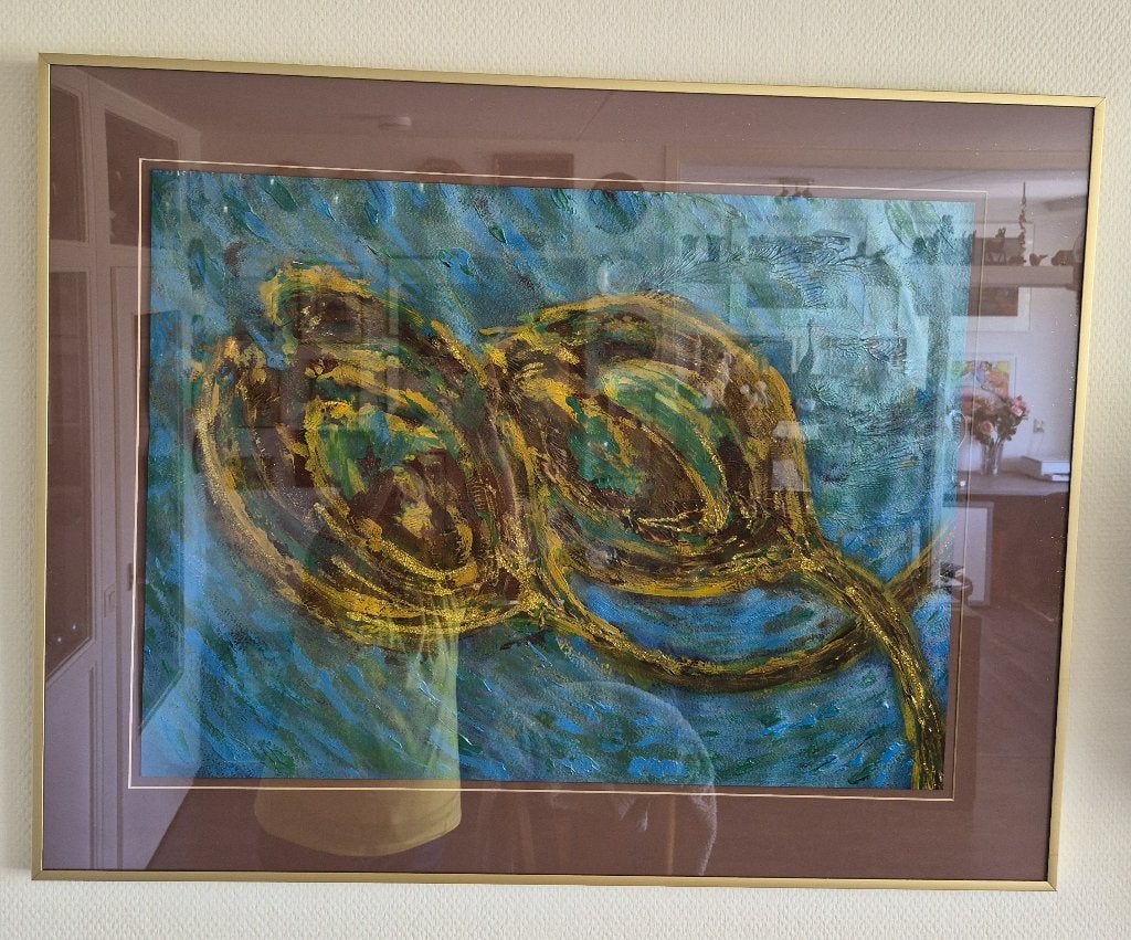 Apart groot schilderij, Ophalen