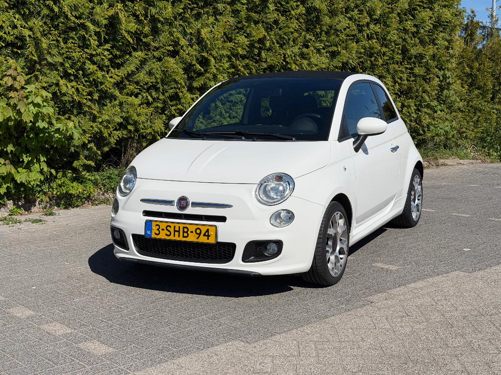 Fiat 500C S(port) 0.9 85pk Turbo Twinair 2013 Wit, Auto's, Fiat, Cabriolet, Leder en Stof, Wit, Origineel Nederlands