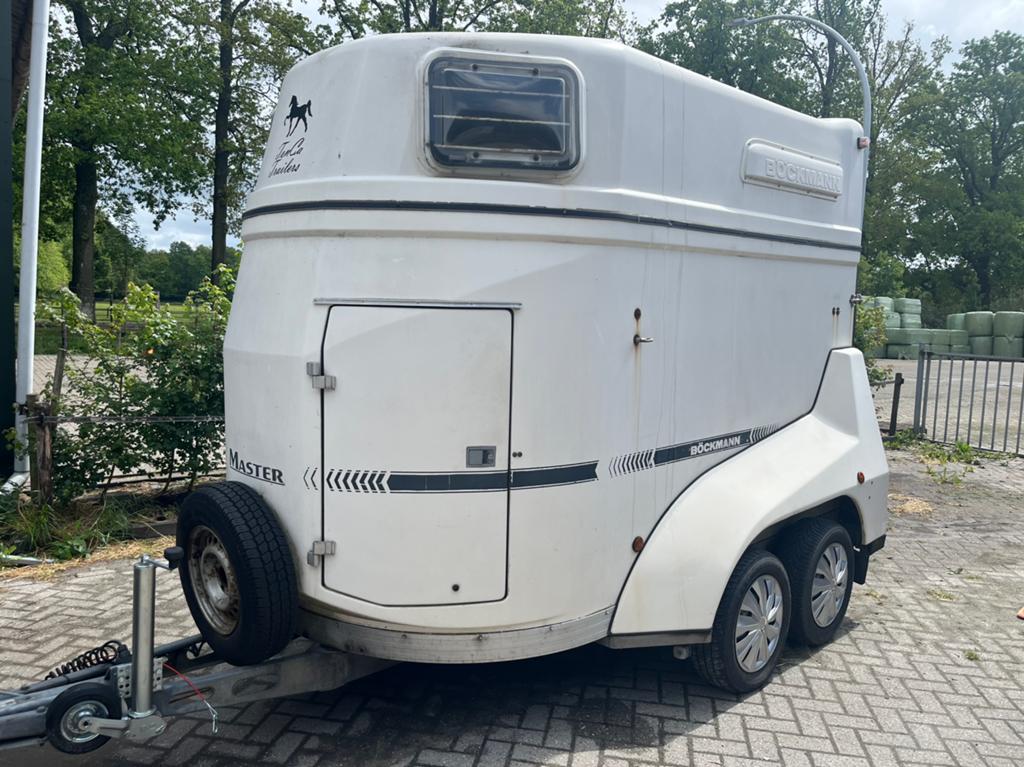 Goed onderhouden bockmann 2 paards trailer, Ophalen, Gebruikt, Polyester, 2-paards trailer