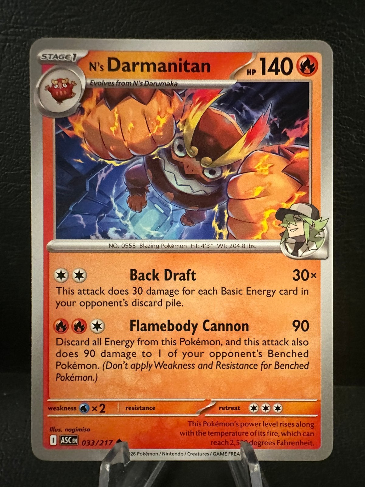 Pokemon ascended heroes n’s darmanitan 033/217, Ophalen of Verzenden, Nieuw