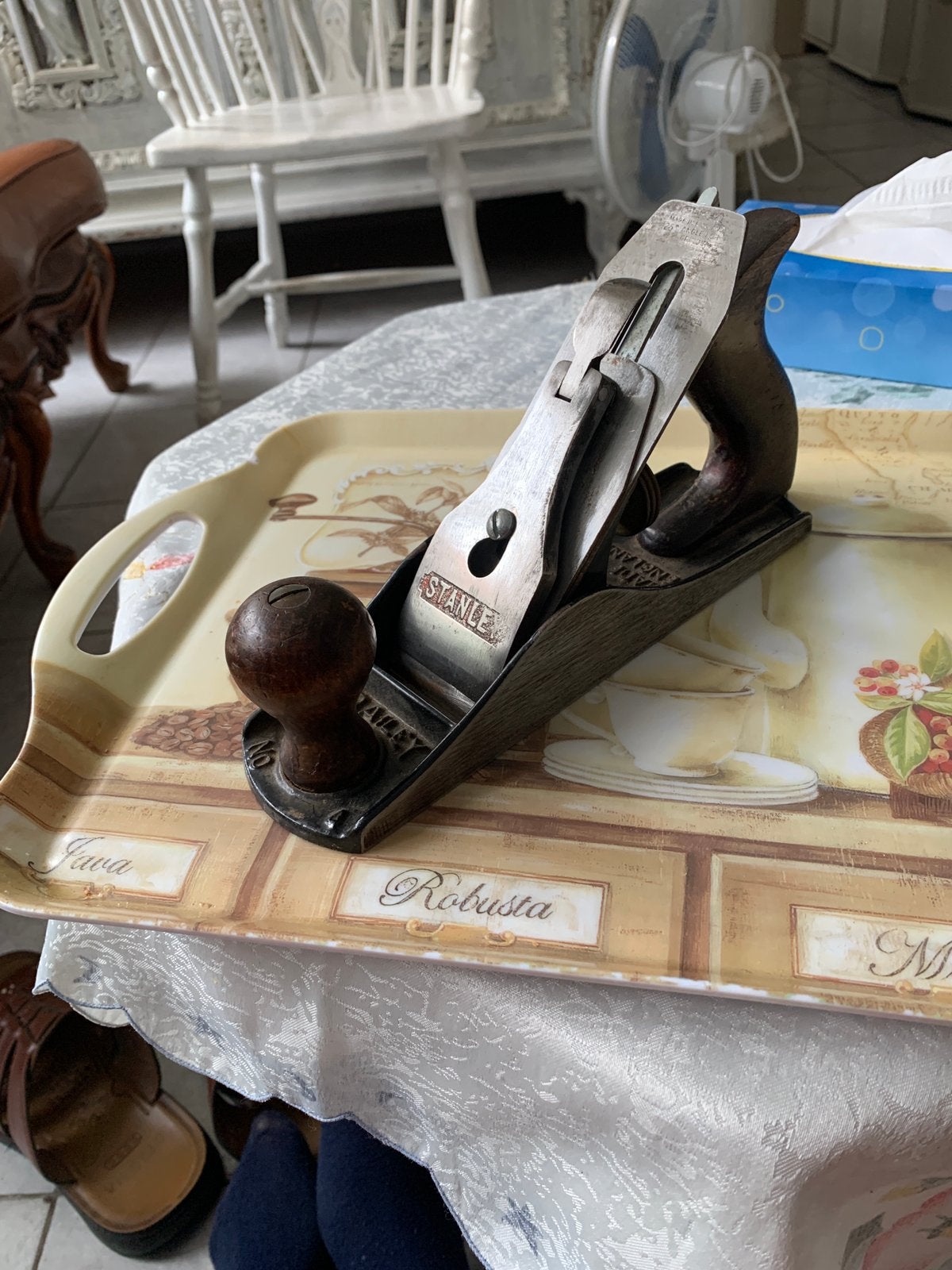 Stanley bailey no4 in zeer goede staat houten grepen, Ophalen of Verzenden