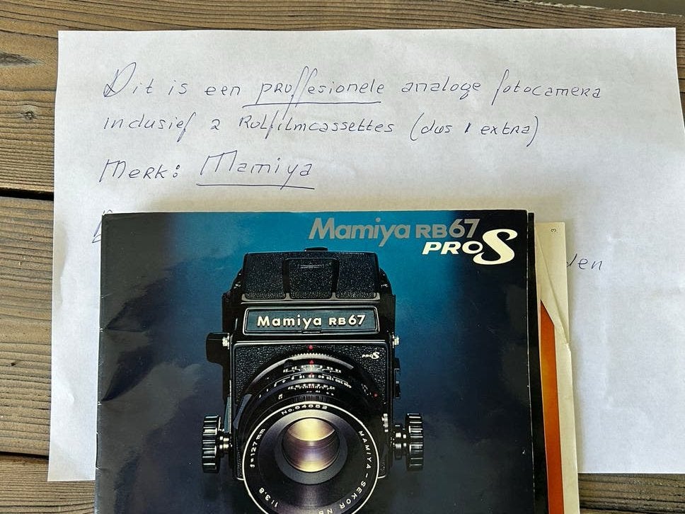 Mamiya RB67 Pro S Analoge Fotocamera complete set, Audio, Tv en Foto, Fotocamera's Analoog, Ophalen, Gebruikt, Spiegelreflex, Overige Merken