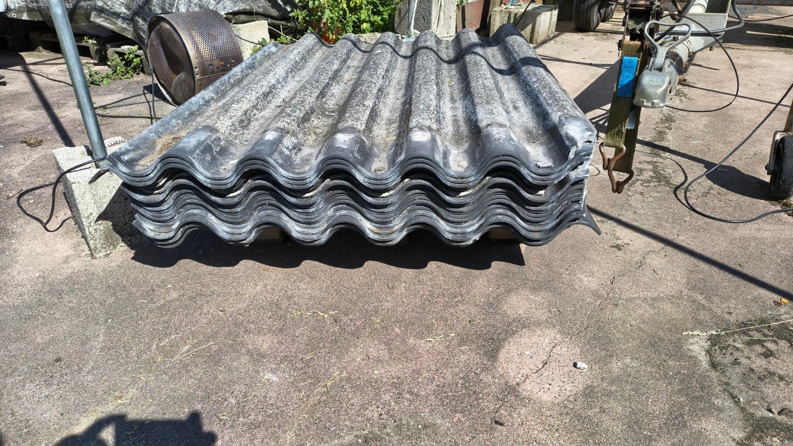 Asbestvrije golfplaten met schuine kant, Ophalen, Overige materialen, Gebruikt, 15 m² of meer