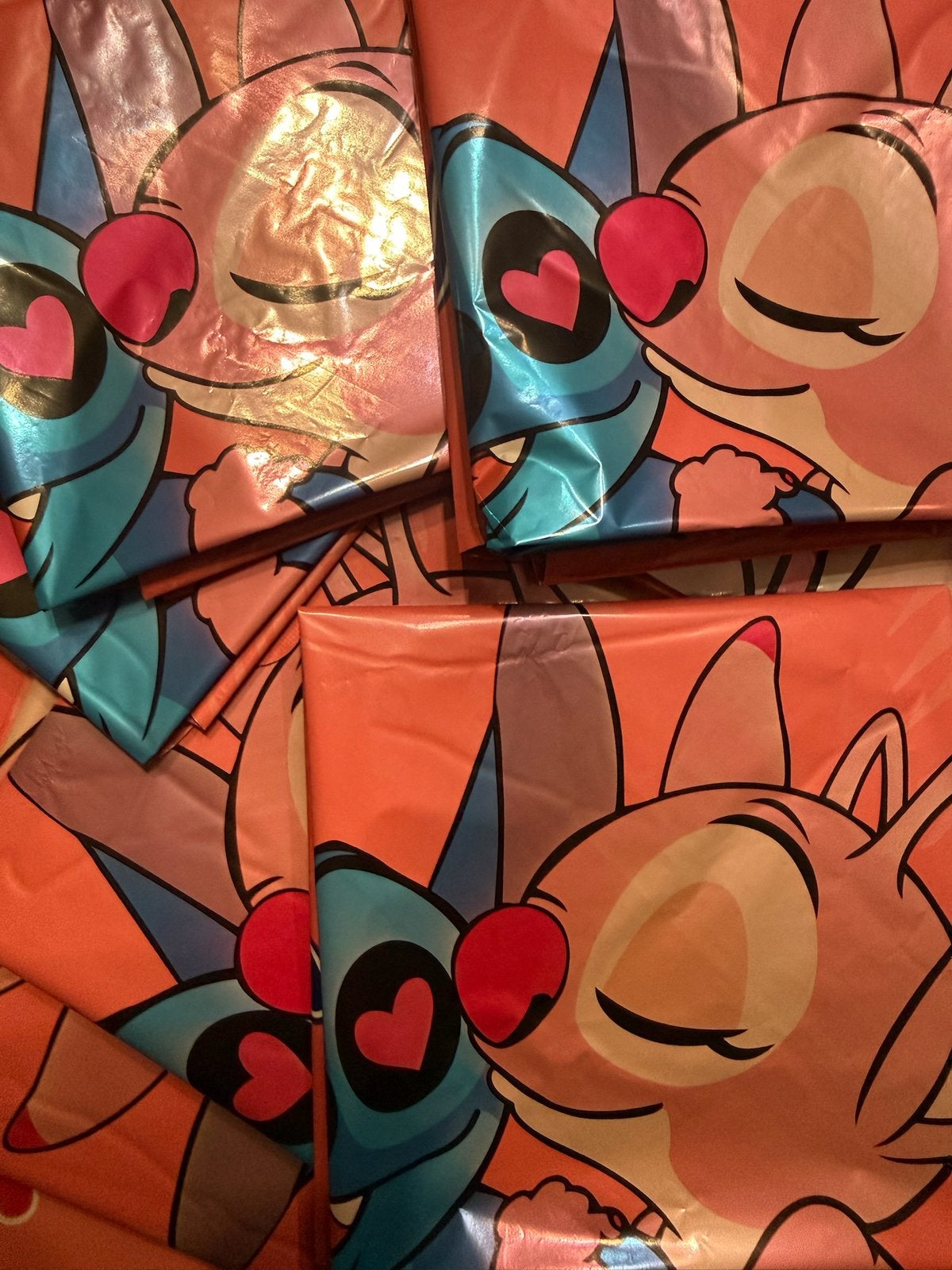 Stitch en Angel folie ballon rond 45cm, Hobby en Vrije tijd, Ophalen of Verzenden, Nieuw, Versiering, Verjaardag