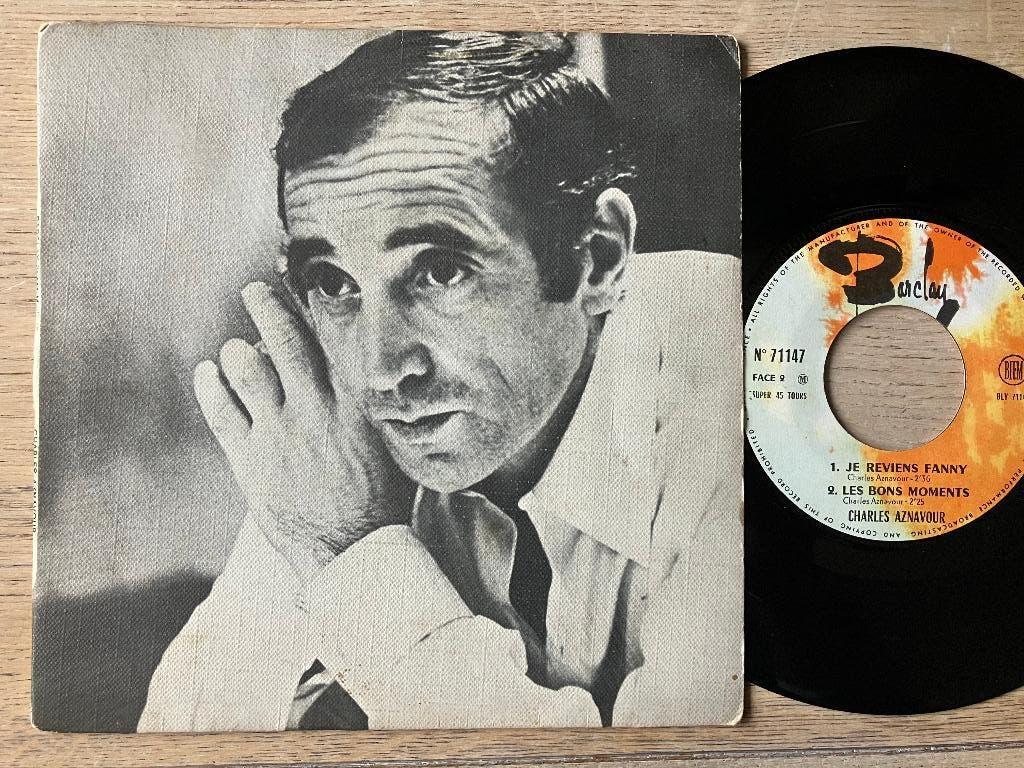 Charles Aznavour, Voor 1960, 7 inch, Ophalen of Verzenden, Zo goed als nieuw