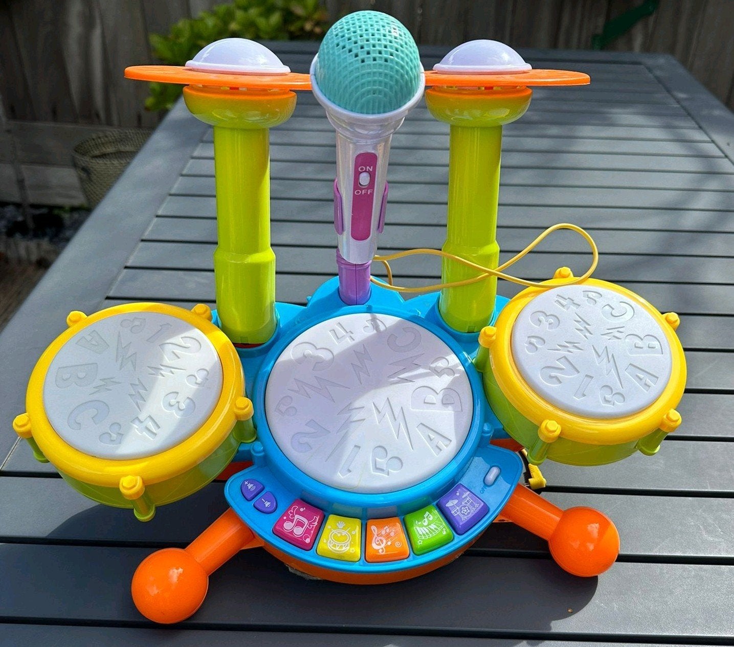 Kinder drumstel met microfoon., Ophalen of Verzenden, Jongen of Meisje