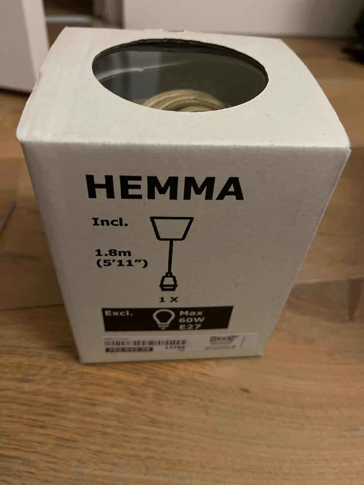 IKEA HEMMA Snoerpendel E27 - 1.8m, Ophalen of Verzenden, Nieuw, Kunststof, E27 (groot)