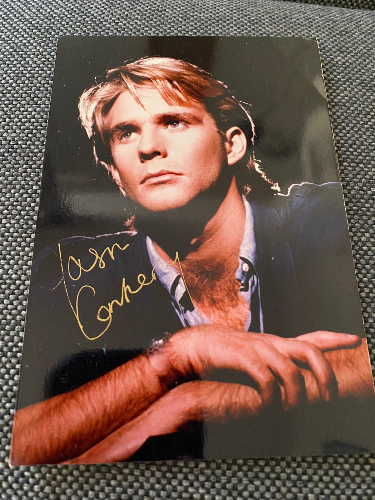 Filmster handtekening jason connery, Ophalen of Verzenden, Zo goed als nieuw, Foto of Kaart