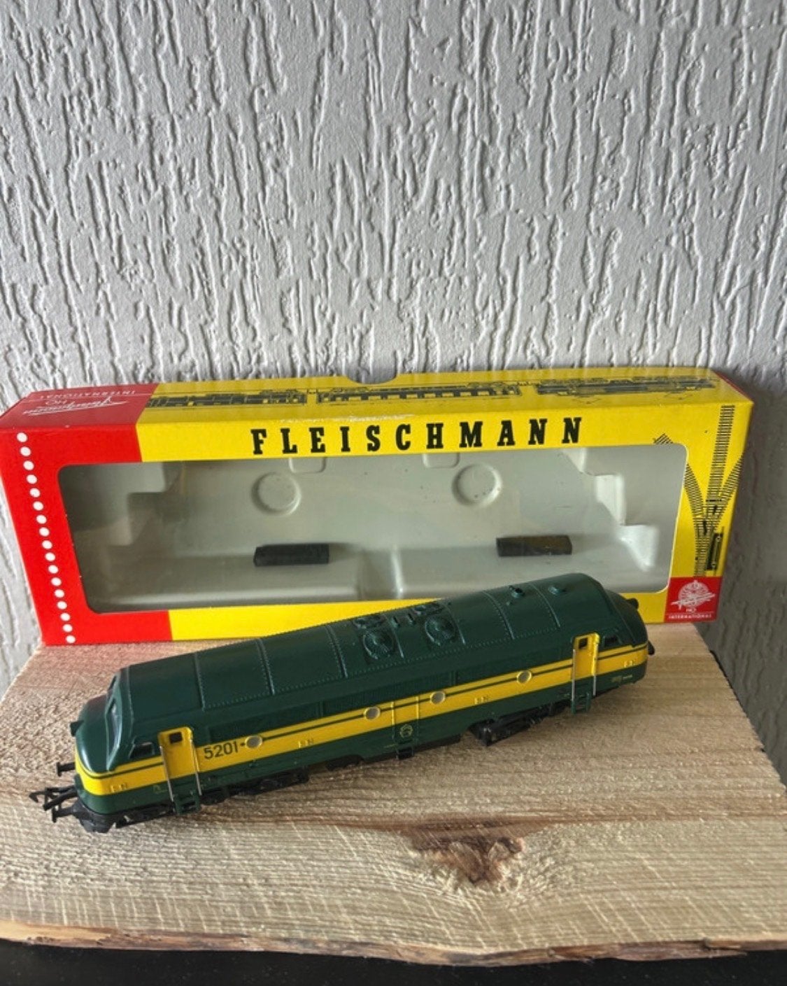 Fleischmann Locomotief 5201 NMBS Groen/Geel H0, Verzenden, Fleischmann, Gelijkstroom, Locomotief