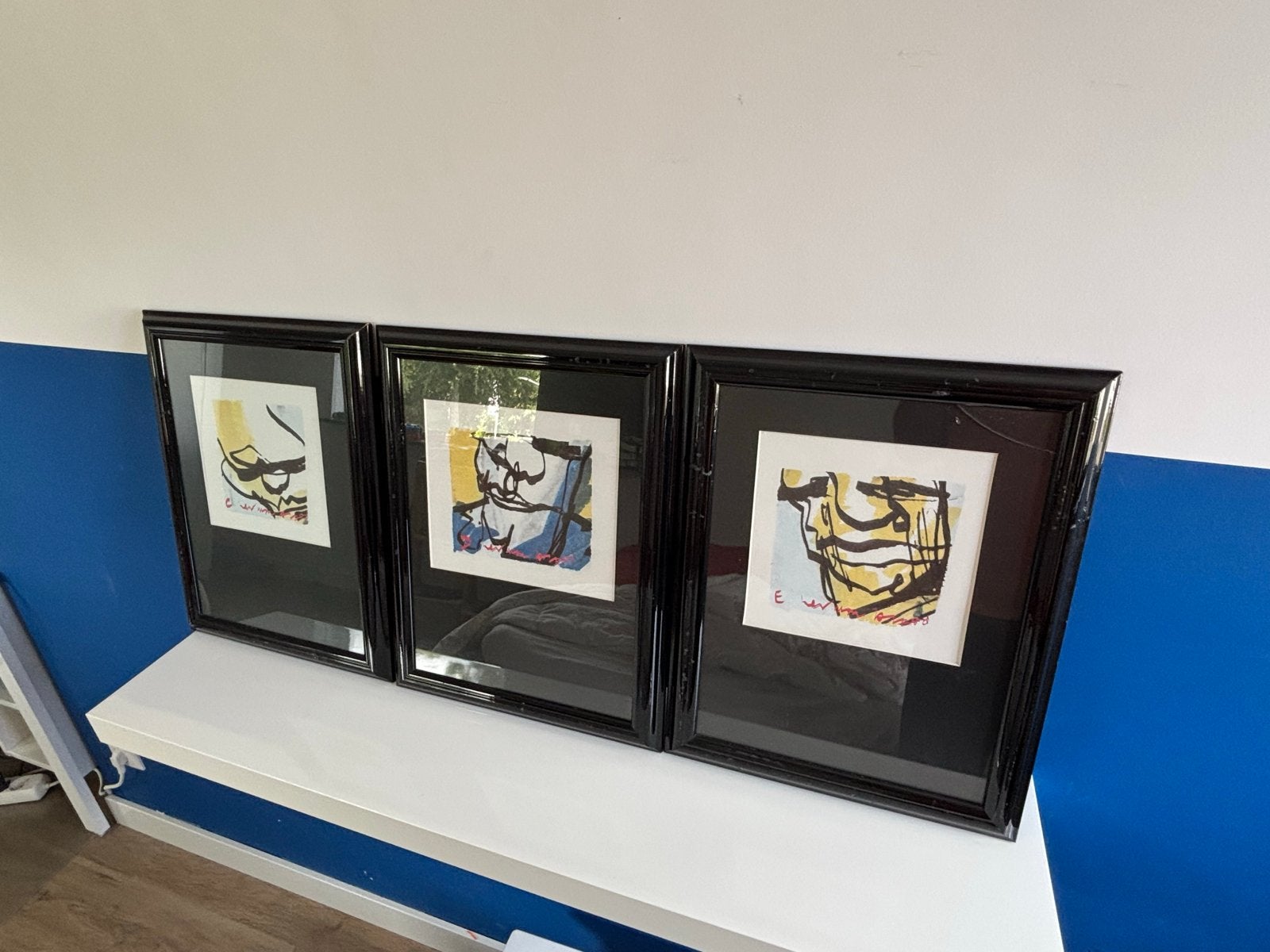 Herman Brood Drieluik: Expressieve Zeefdrukken, Antiek en Kunst, Gesigneerd, Ophalen, Portret en Figuren, Zeefdruk