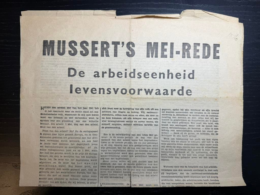 Mussert’s mei-rede krantje, Verzamelen, Verzenden, Nederland
