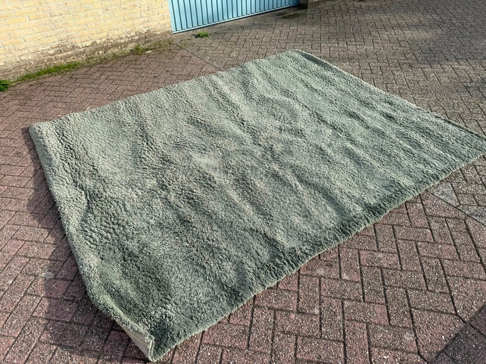 Groen Vloerkleed 240x290 cm - Lekker vol en comfortabel, Ophalen, Gebruikt, 200 cm of meer, 200 cm of meer