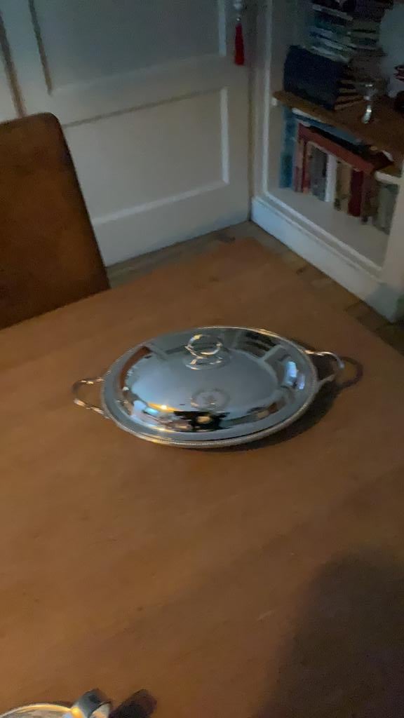 Serveerschaal zilver, Ophalen