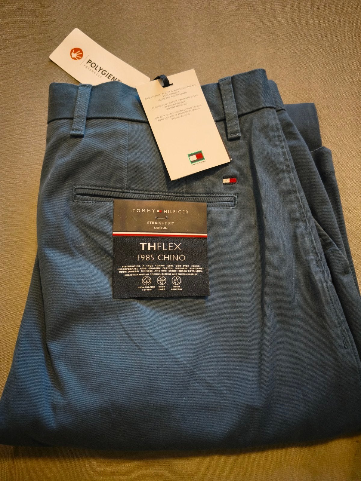 Tommy Hilfiger THFlex 1985 Chino - Nieuw met labels, Blauw, Tommy Hilfiger, Nieuw, Overige maten
