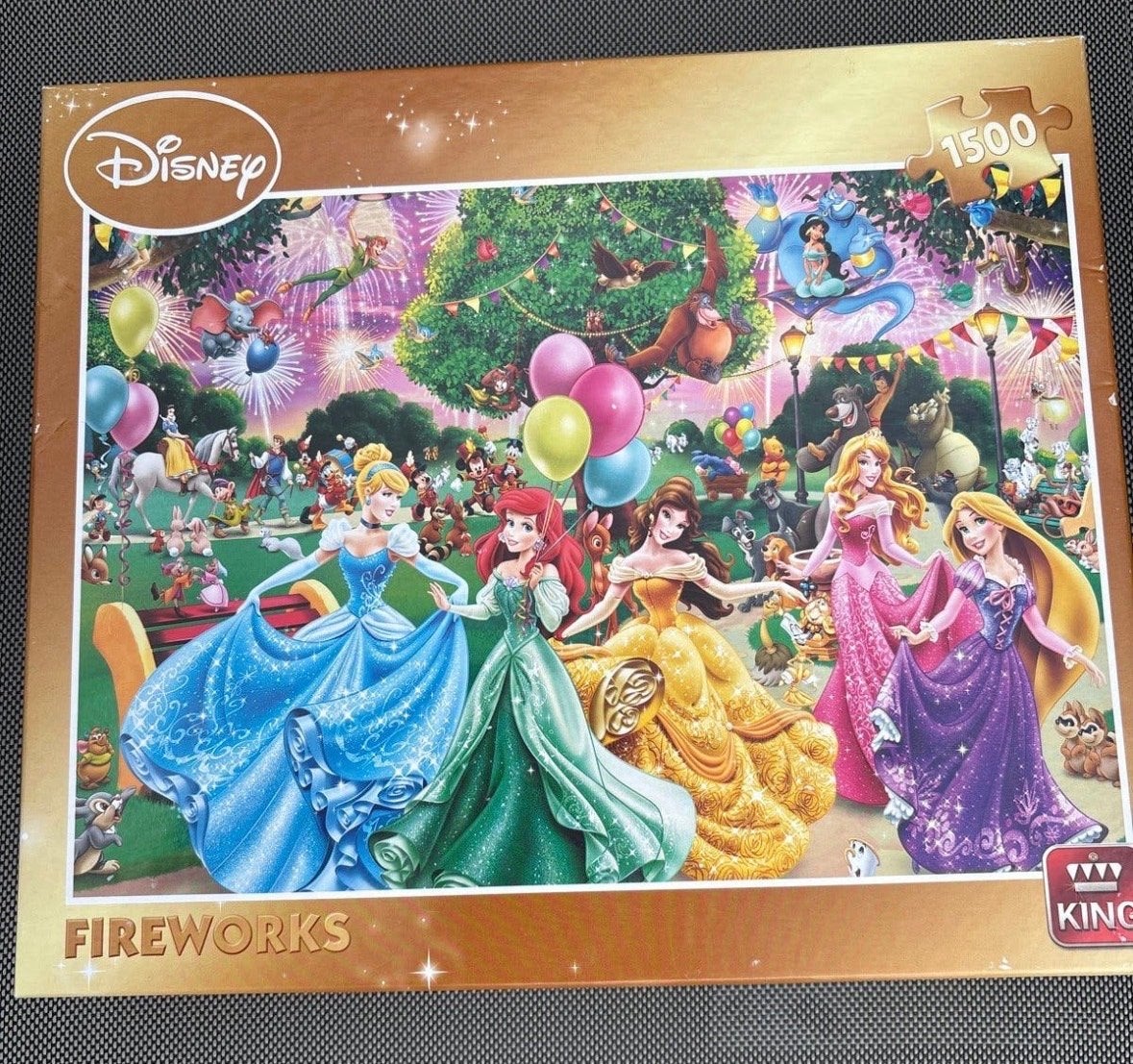 Disney Prinsessen Vuurwerk Puzzel 1500 stukjes, Ophalen of Verzenden, Meer dan 50 stukjes, Zo goed als nieuw, 6 jaar of ouder