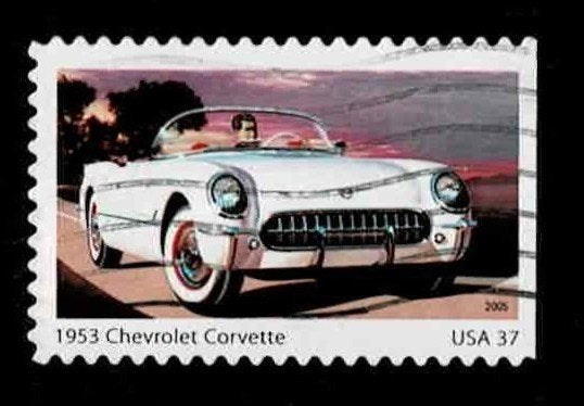 postzegel 3690 USA auto Chevrolet Corvette 1953, Ophalen of Verzenden, Gestempeld, Noord-Amerika