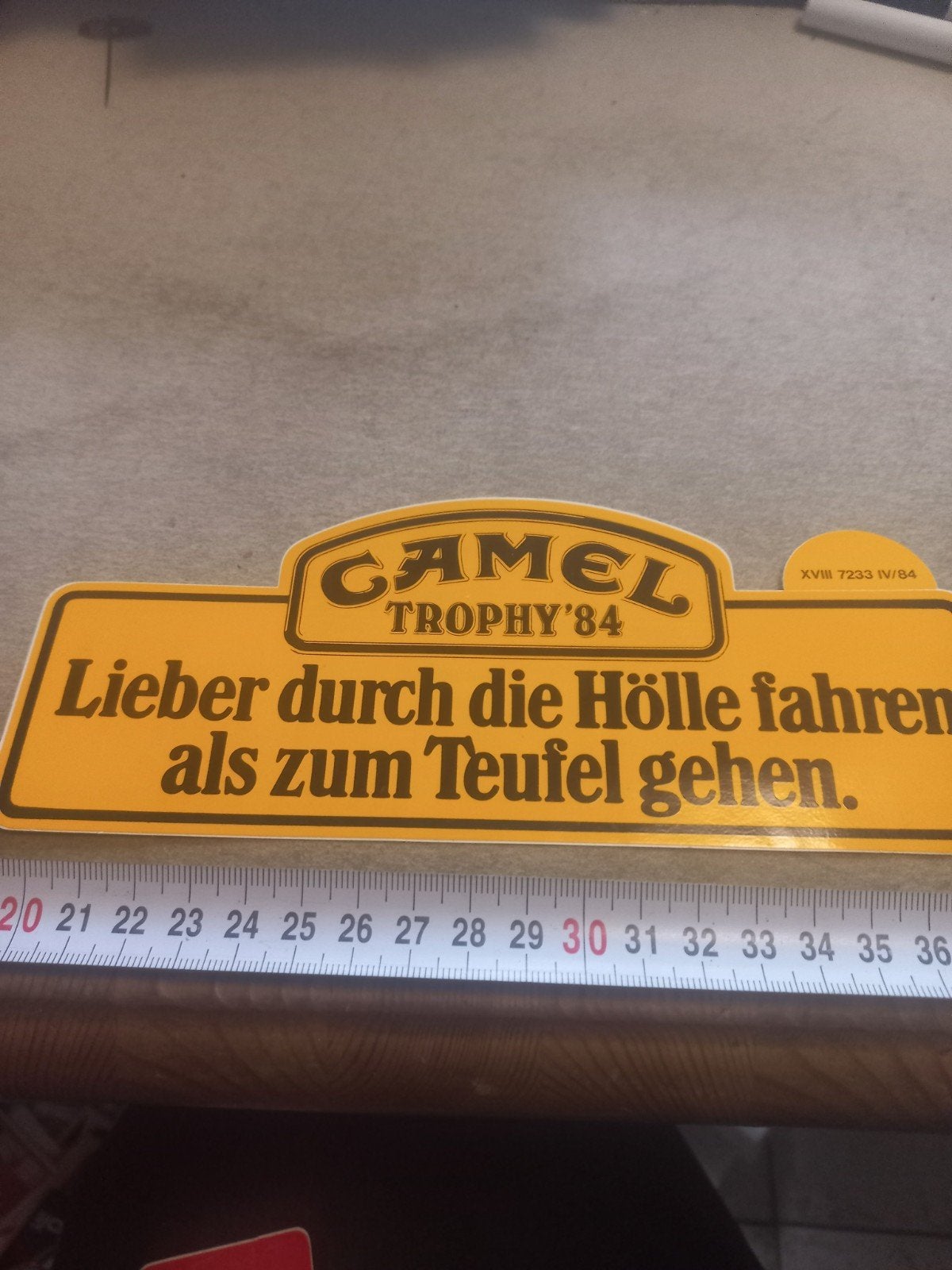 Camel Trophy '84 Sticker - Origineel Verzamelobject, Verzamelen, Ophalen of Verzenden, Gebruikt