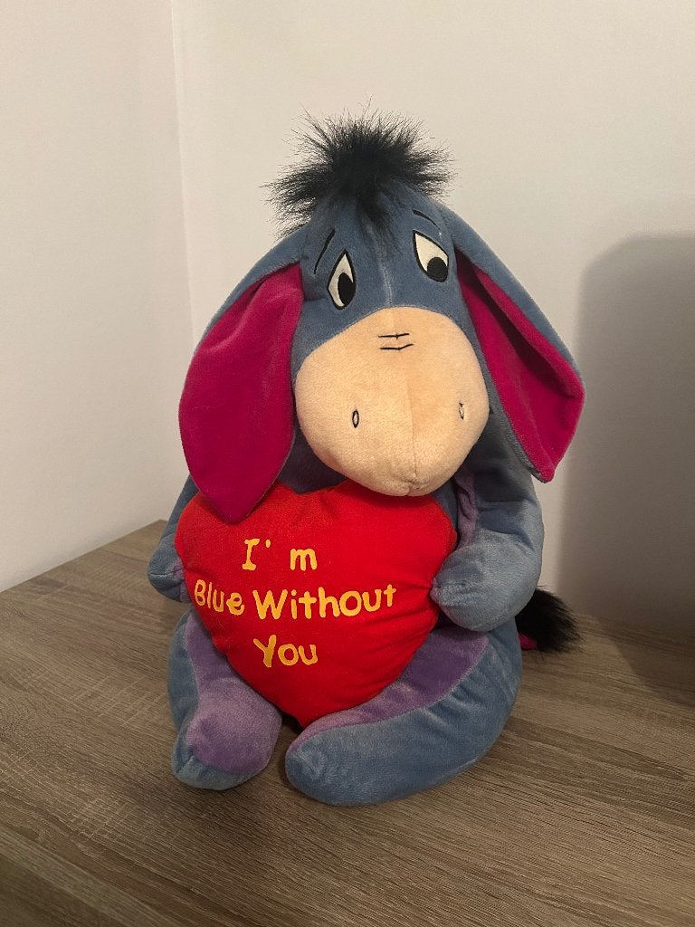 Disney Iejoor “I’m Blue Without You” Valentijn knuffel 40cm, Ophalen, Winnie de Poeh of vrienden, Zo goed als nieuw, Knuffel