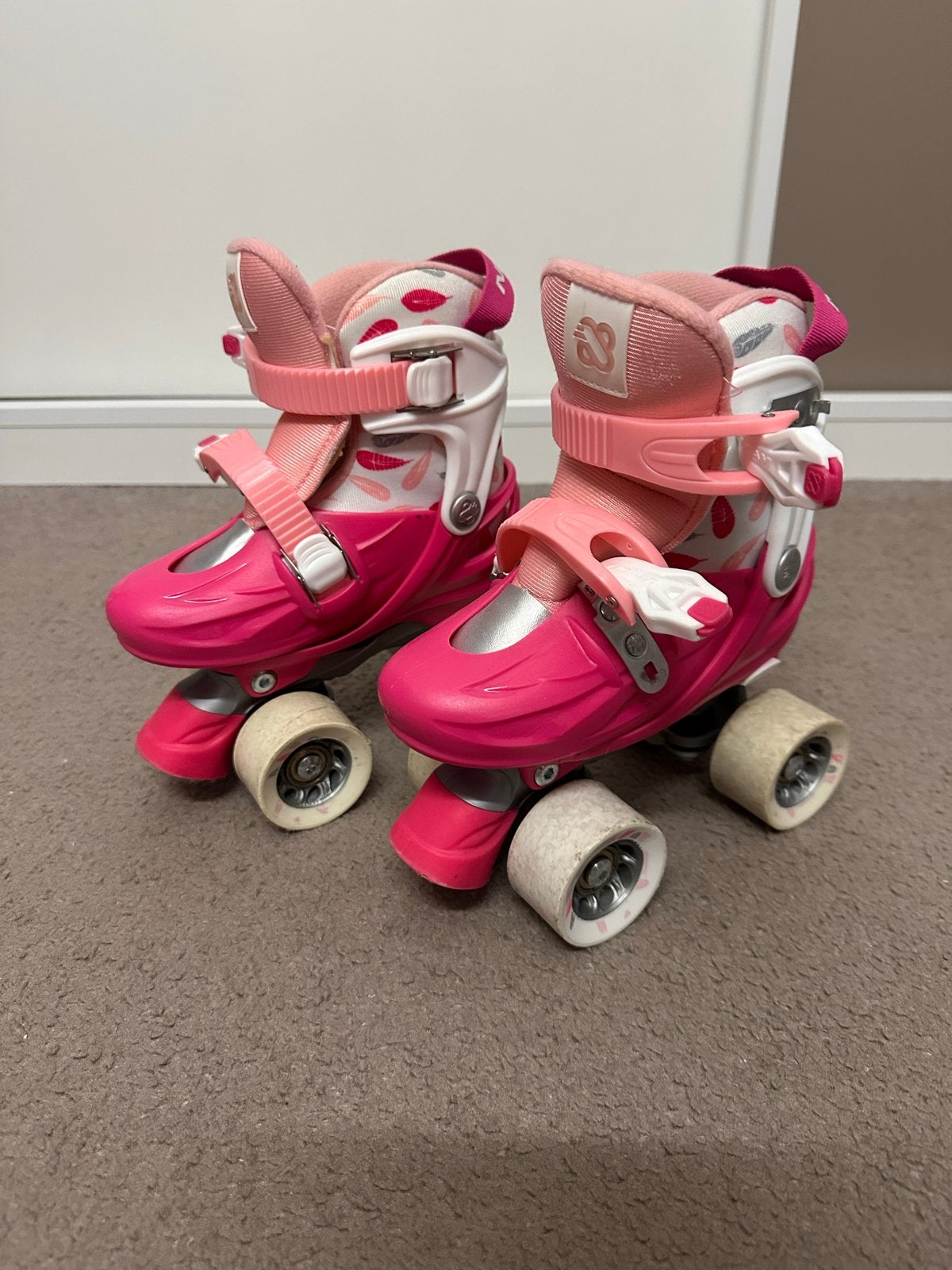 Roze Nijdam rolschaatsen voor kinderen, maat 25-28, Kinderen en Baby's, Ophalen, Verstelbaar, Gebruikt, Kinderen