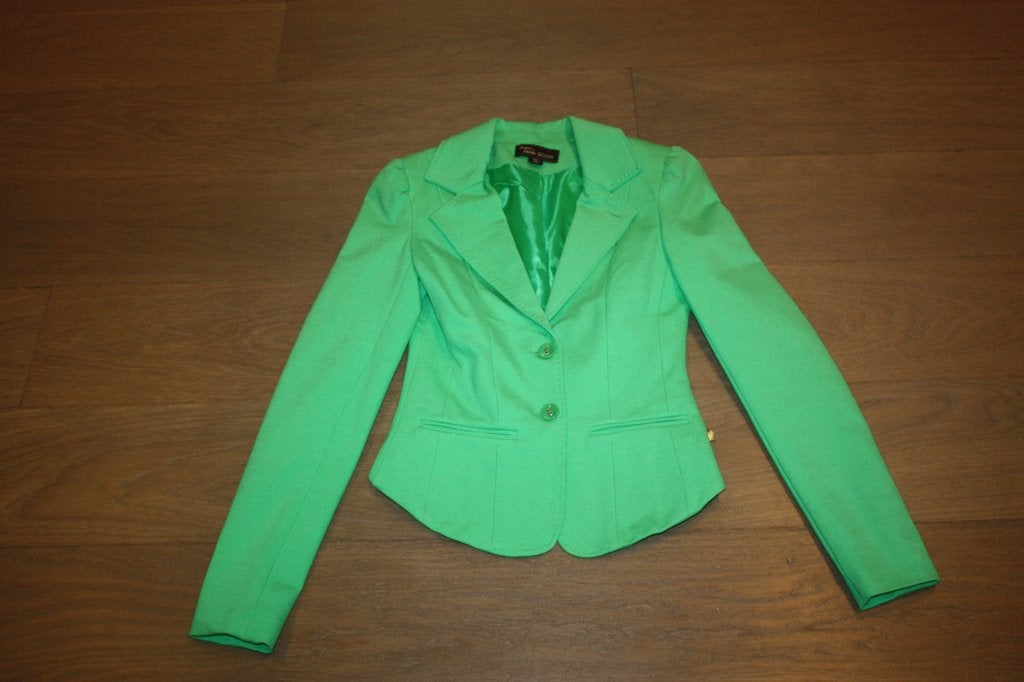 Prachtige korte groene blazer van Anna Scott, maat XS, Anna Scott, Ophalen of Verzenden, Zo goed als nieuw, Jasje