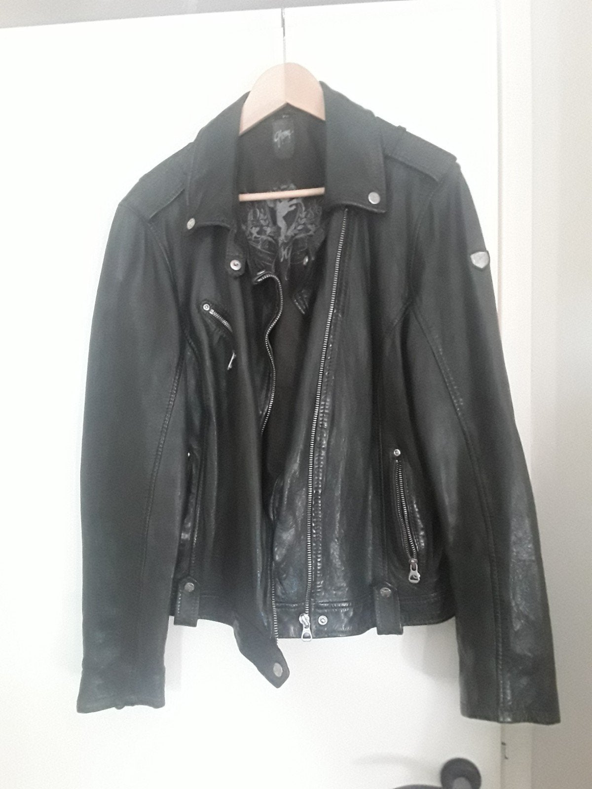 leren jack maat XXL, Ophalen, Zo goed als nieuw, Maat 46/48 (XL) of groter, Groen